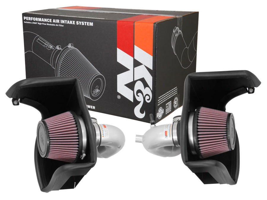 Cold Air Intake System K&N: High-Flow Air Filter, Increase Performance & Acceleration: Compatible with 2018-2025 Genesis/Kia G70, Stinger, 69-5318TS