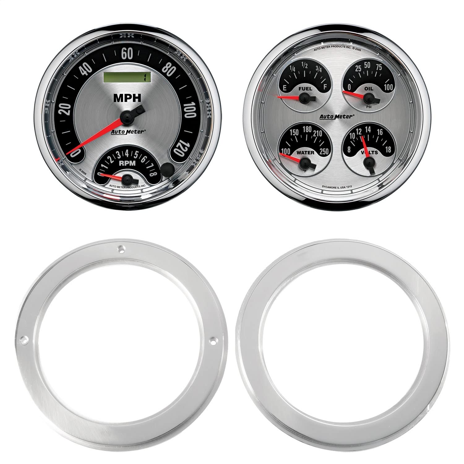 Auto Meter Dash Kit Direct Fit, 2 Pc, Chevy Truck 54-55, 2 X 5, American Muscle (7037-01)