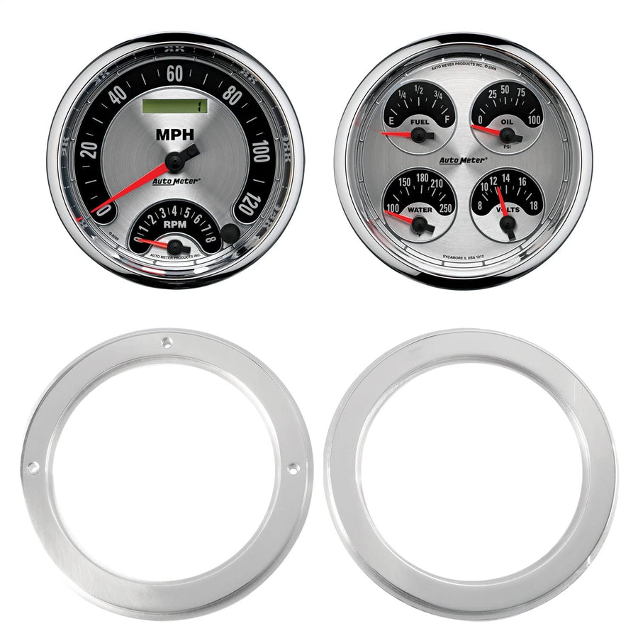 Auto Meter Dash Kit Direct Fit, 2 Pc, Chevy Truck 54-55, 2 X 5, American Muscle (7037-01)