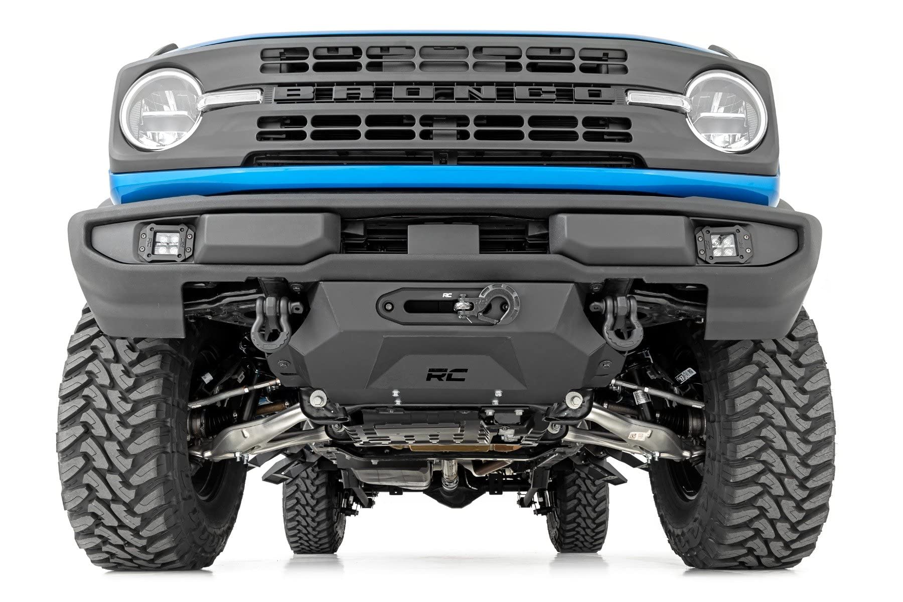 Hidden Winch Bumper Rough Country w/12000S Winch for 21-24 Ford Bronco - 51059