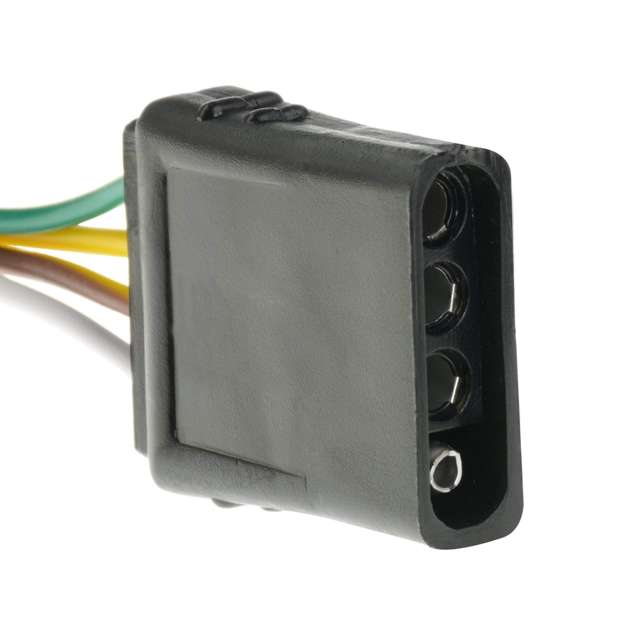 25 ft T-H Marine 4-Way Trailer Wiring Harness – 25' Wishbone Harness with Vehicle & Trailer Connectors, Color-Coded Wires & Clips for Boat Trailer Brake Turn Tail Lights