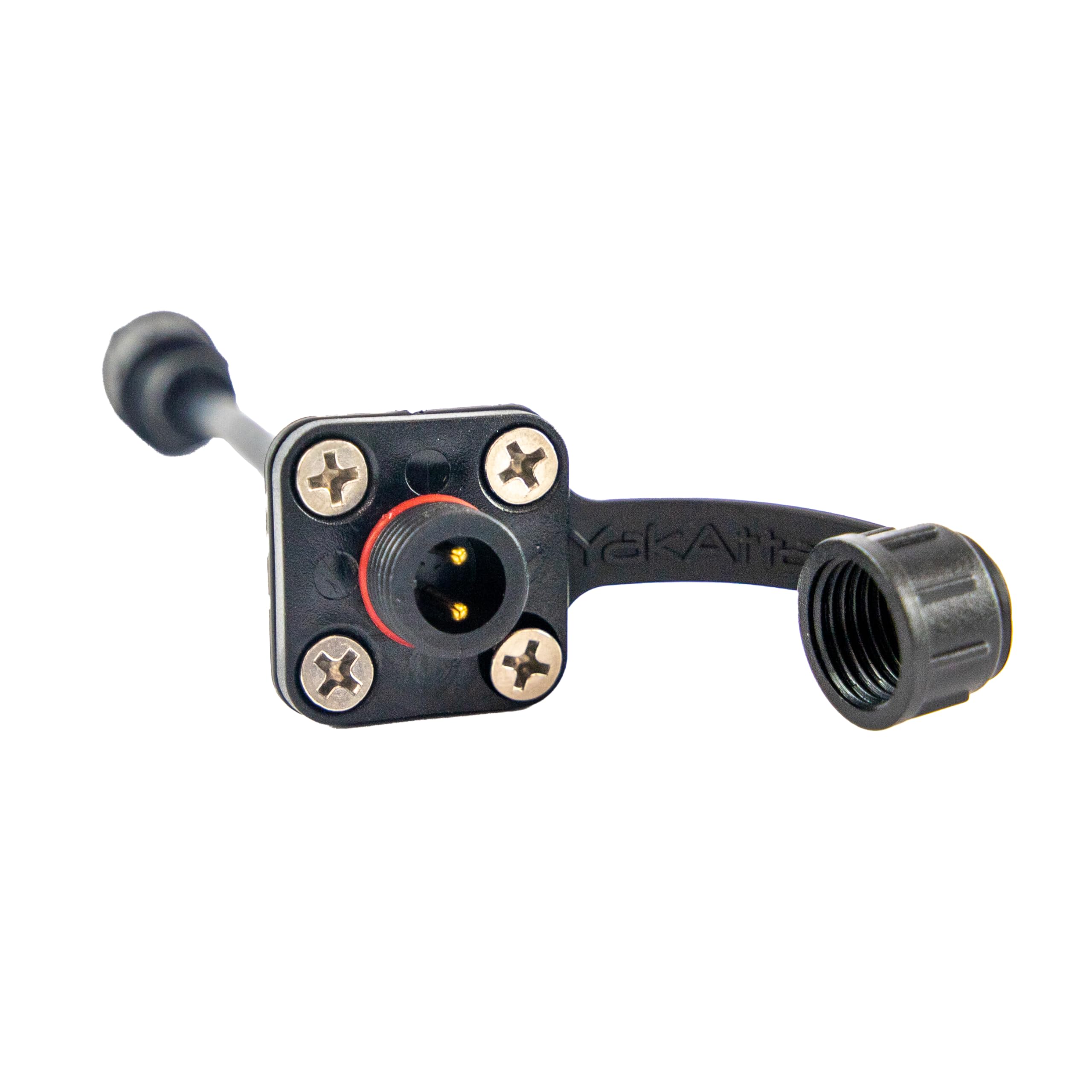 Through Hull Panel Connector YakAttack | Compatible Nocqua Lithium Batteries | 5/8" Hole | Quick Connect Port for BlackPak Pro, DryPod & Kayak Battery Boxes