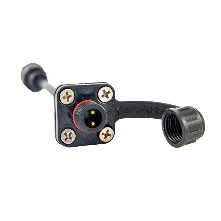 Through Hull Panel Connector YakAttack | Compatible Nocqua Lithium Batteries | 5/8" Hole | Quick Connect Port for BlackPak Pro, DryPod & Kayak Battery Boxes