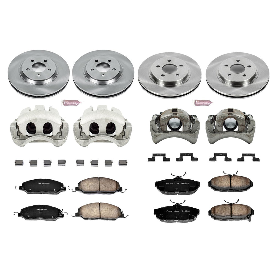 Power Stop KCOE5450 1-Click OE Replacement Brake Kit with Calipers For Ford Mustang Autospecialty 2011-2014 [Model Specific]