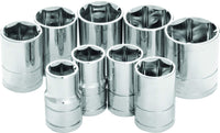 9 pc. Performance Tool 1/2" Dr. SAE Socket Set - W32002
