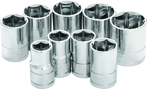 9 pc. Performance Tool 1/2" Dr. SAE Socket Set - W32002
