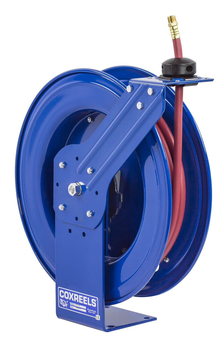 Coxreels Heavy-Duty SH-N-350 Self-Retracting Air/Water Hose Reels, 3/8" Hose ID, 50' Length