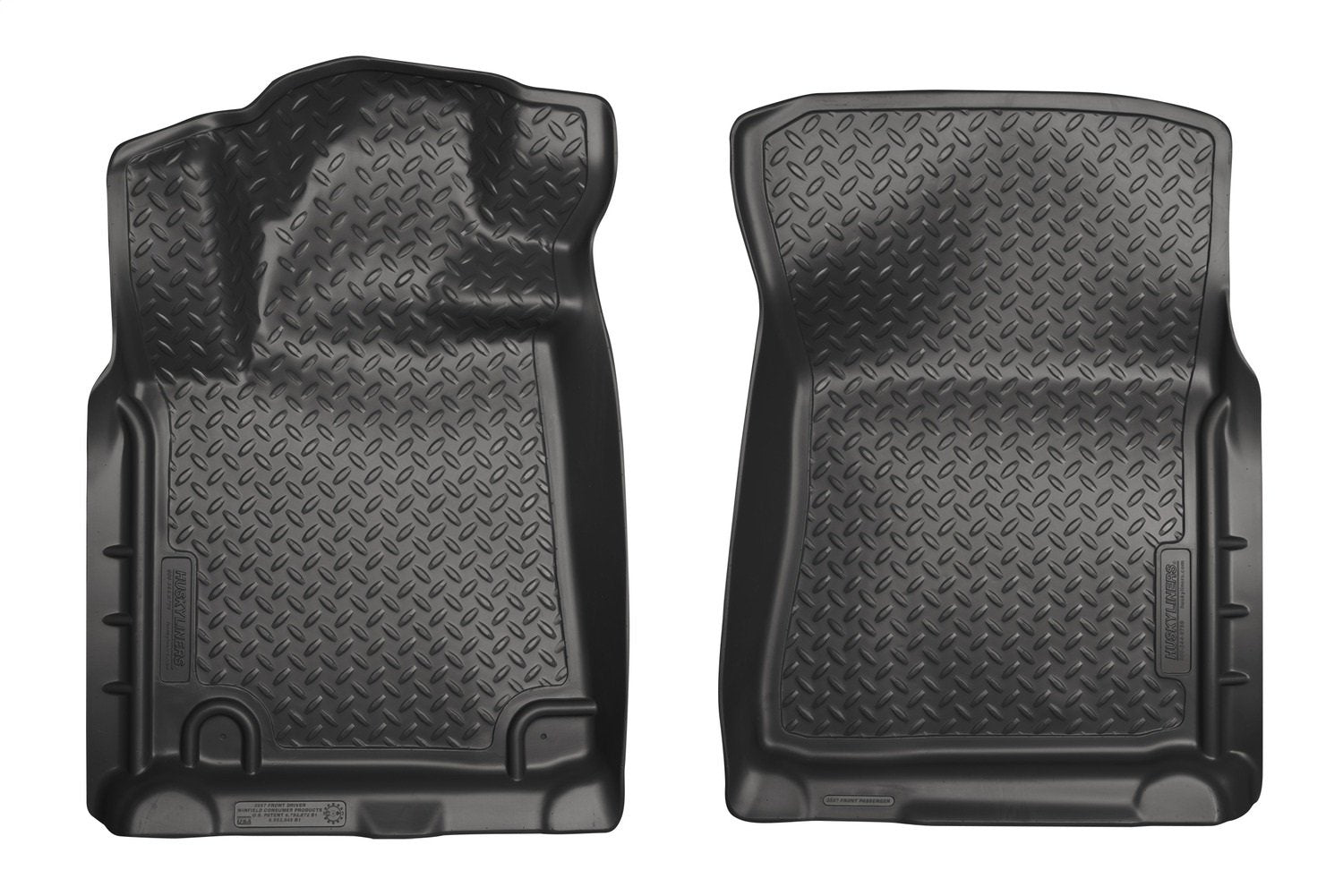 Classic Style Series Husky Liners | 2008-2022 Toyota Sequoia, 2010-2014 Toyota Tundra Double/CrewMax Cab | Front Floor Liners, Black | 35571
