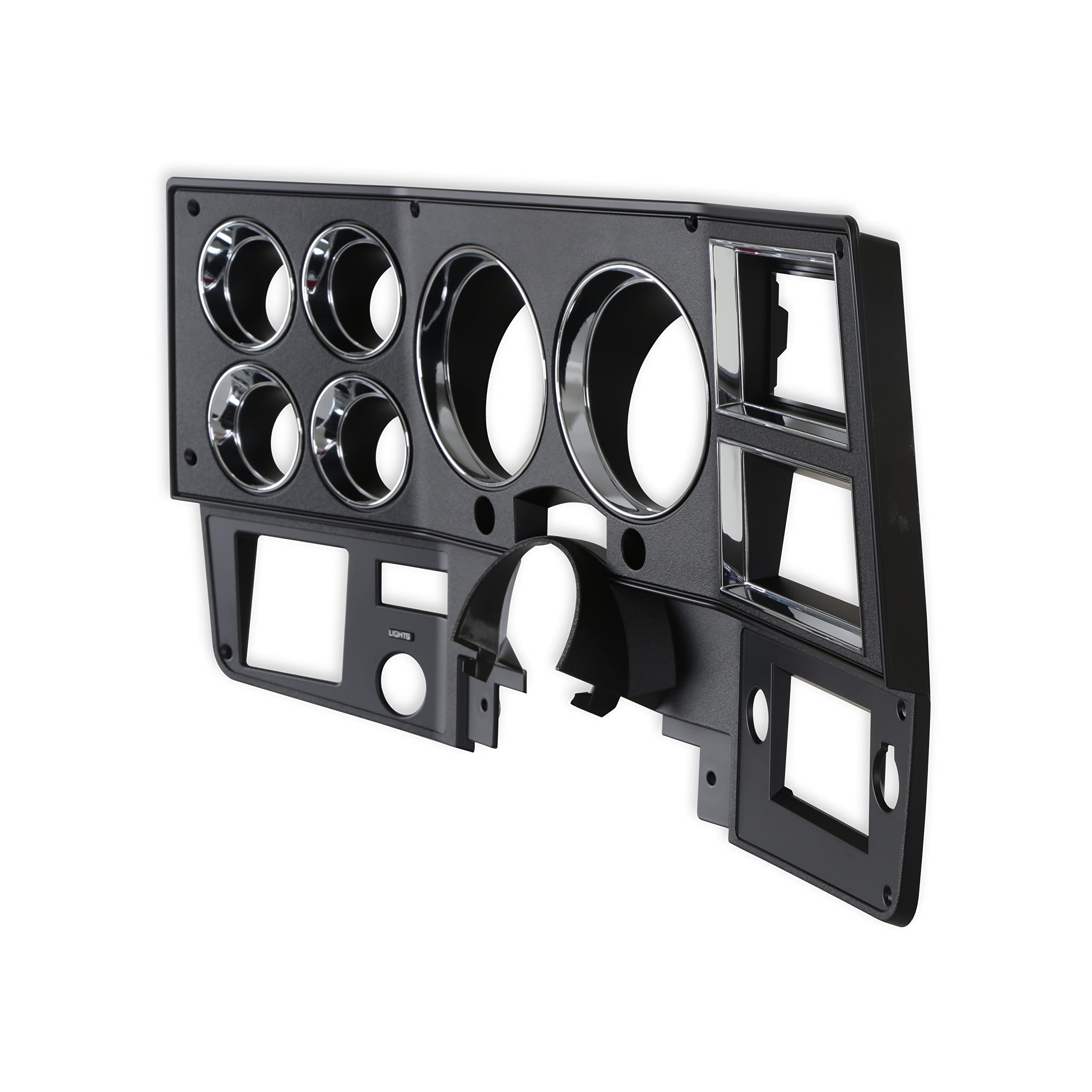 INST836 Brothers Trucks Instrument Bezel - With A/C - Black/Chrome