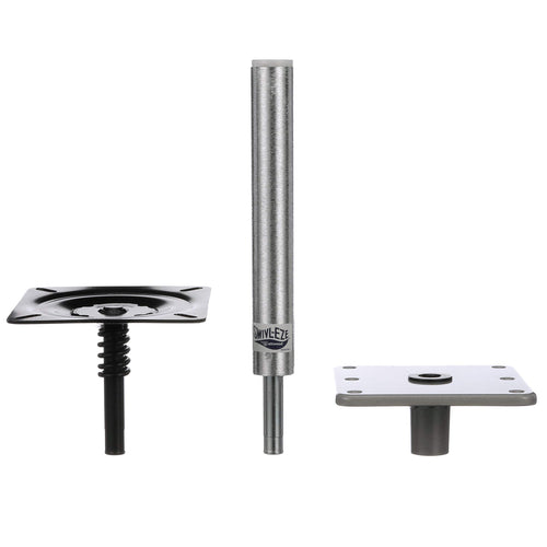 Swivl-Eze Lock’N-Pin ¾-Inch Pedestal Package Attwood, Brushed Aluminum Finish, 11 Inches Tall, 7-Inch x 7-Inch Base Plate