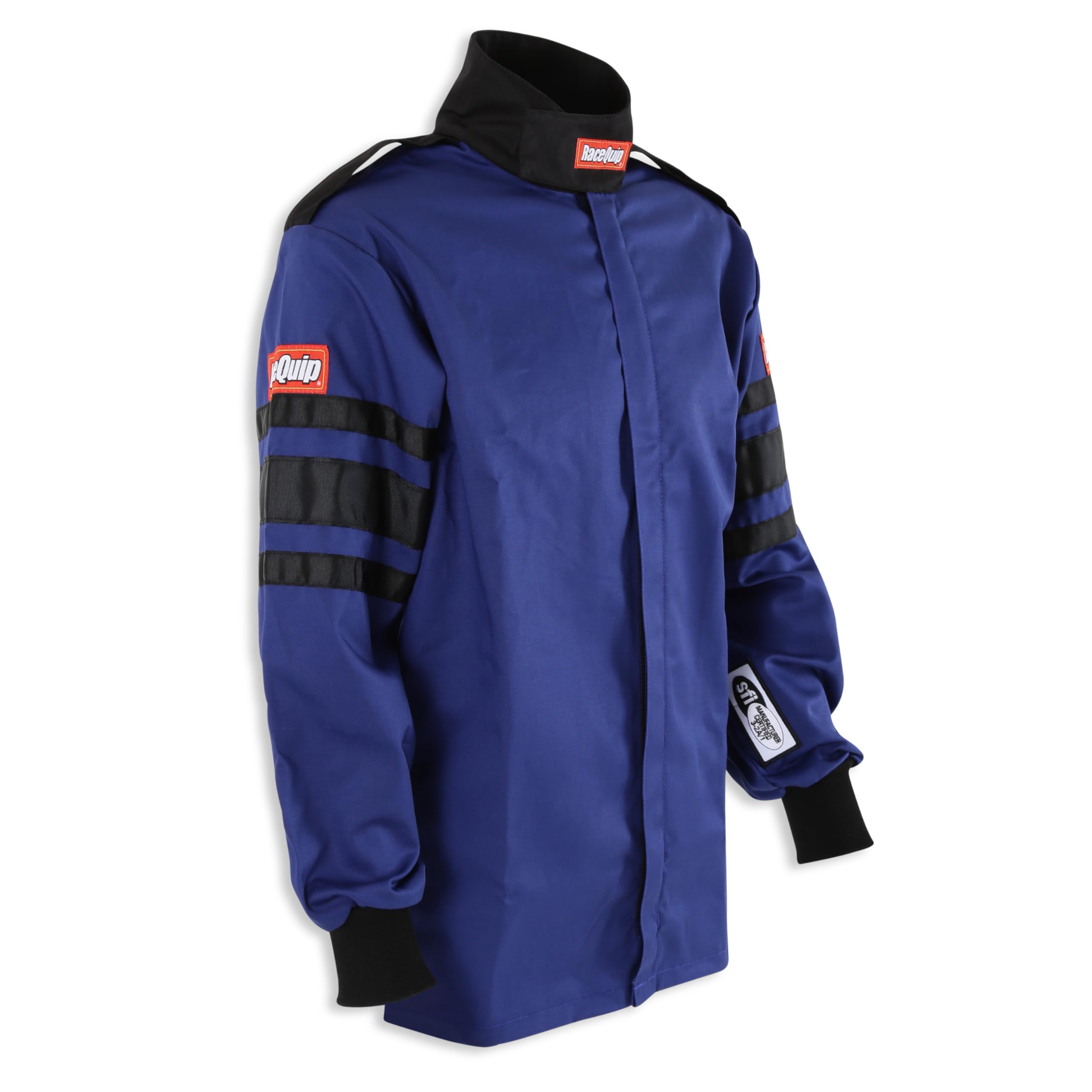 110 Series RaceQuip 111027RQP Driving Jacket SFI 3.2A/1 Blue/Black Stripe 2XL