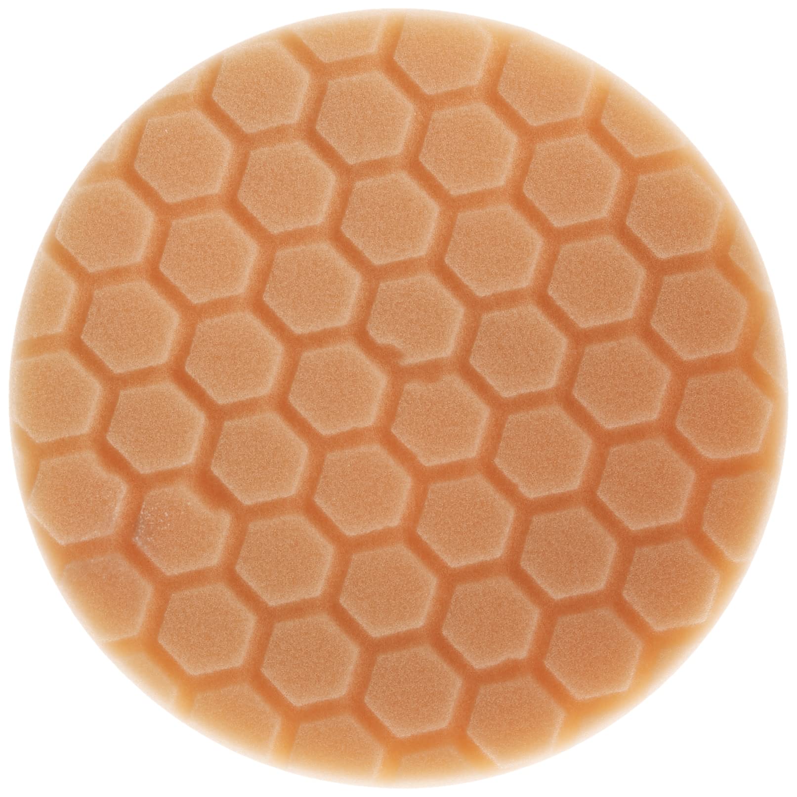 Chemical Guys BUFX_102_HEX6 BUFX_102HEX6 Hex-Logic Medium-Heavy Cutting Pad, Orange (6 Inch Backing Plates Made for 6.5 Inch Pad), 1 Pad Included