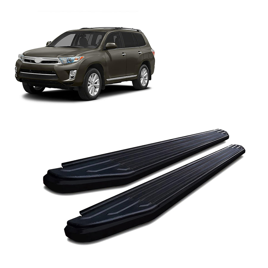 Peerless Black Horse Running Boards Compatible with 2008-2013 Toyota Highlander-PR-TYHGBK Black