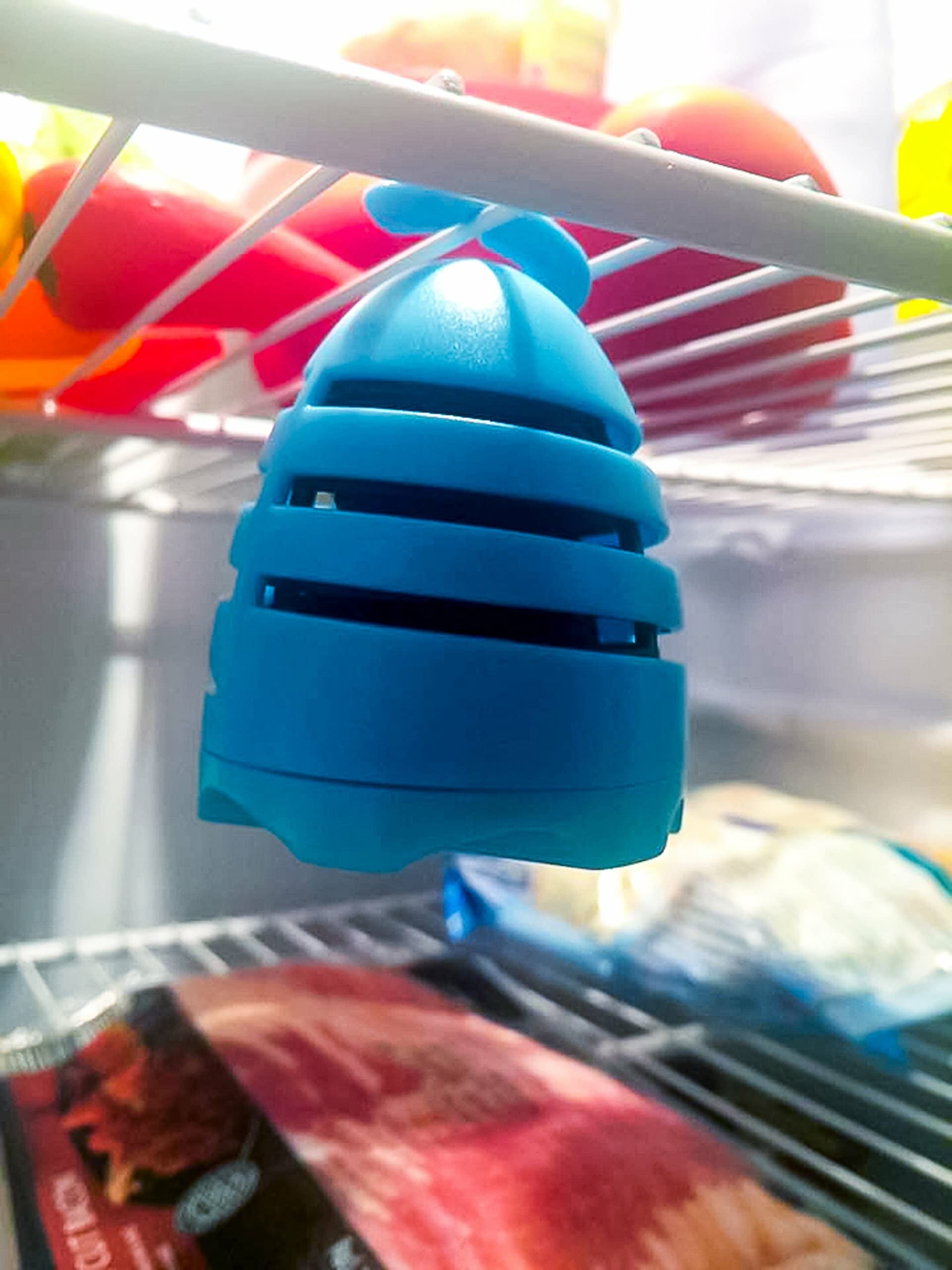 Camco Fridge Adjustable Deodorizer - for Your Fridge and Freezer - Absorbs and Traps Unpleasant Odors for up to 6 Months (44180), Blue