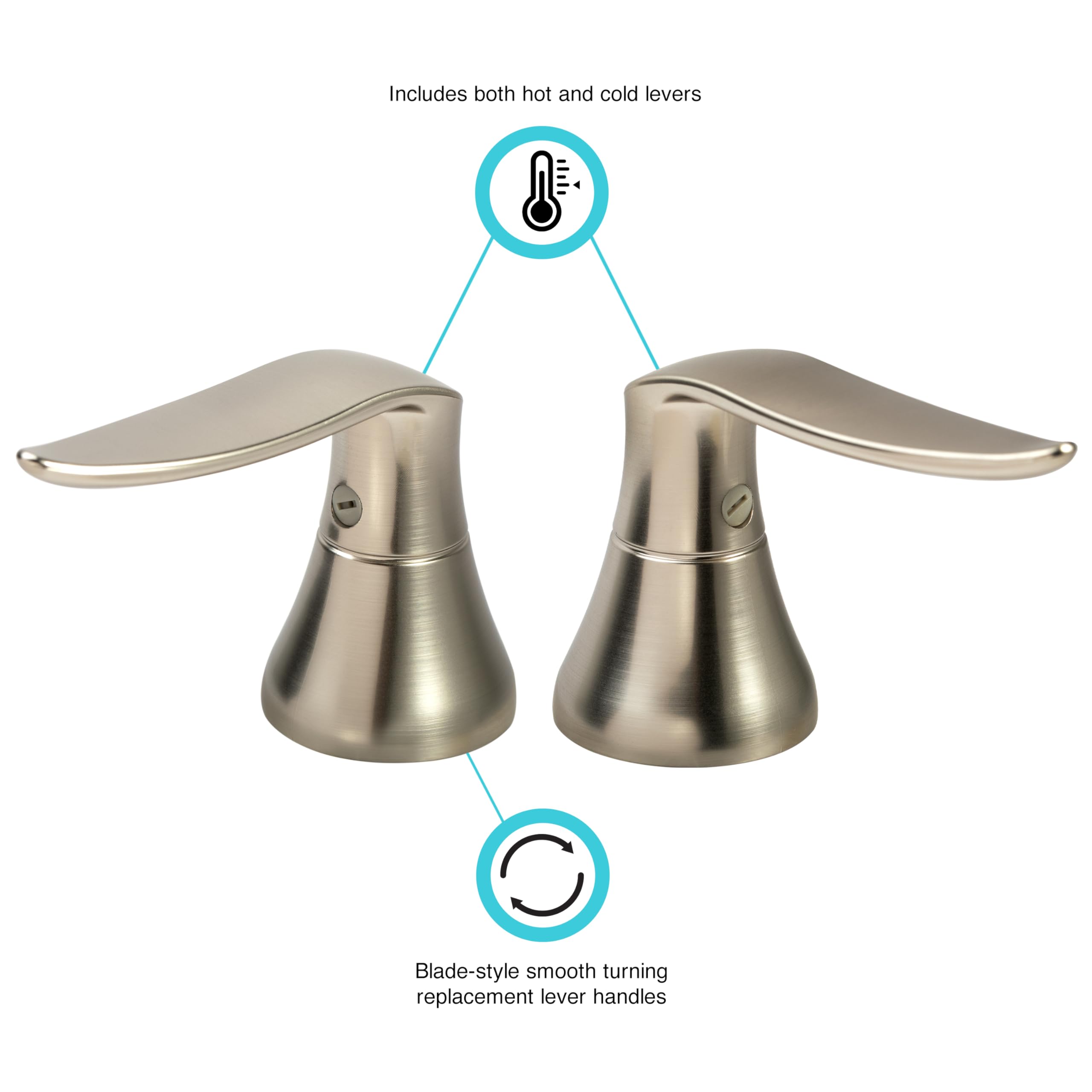 Dura Faucet Lever Handles Elegant Style (Brushed Satin Nickel)