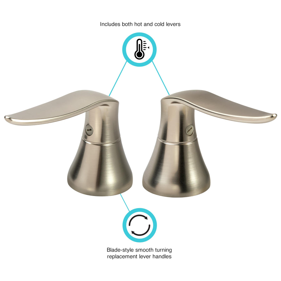 Dura Faucet Lever Handles Elegant Style (Brushed Satin Nickel)