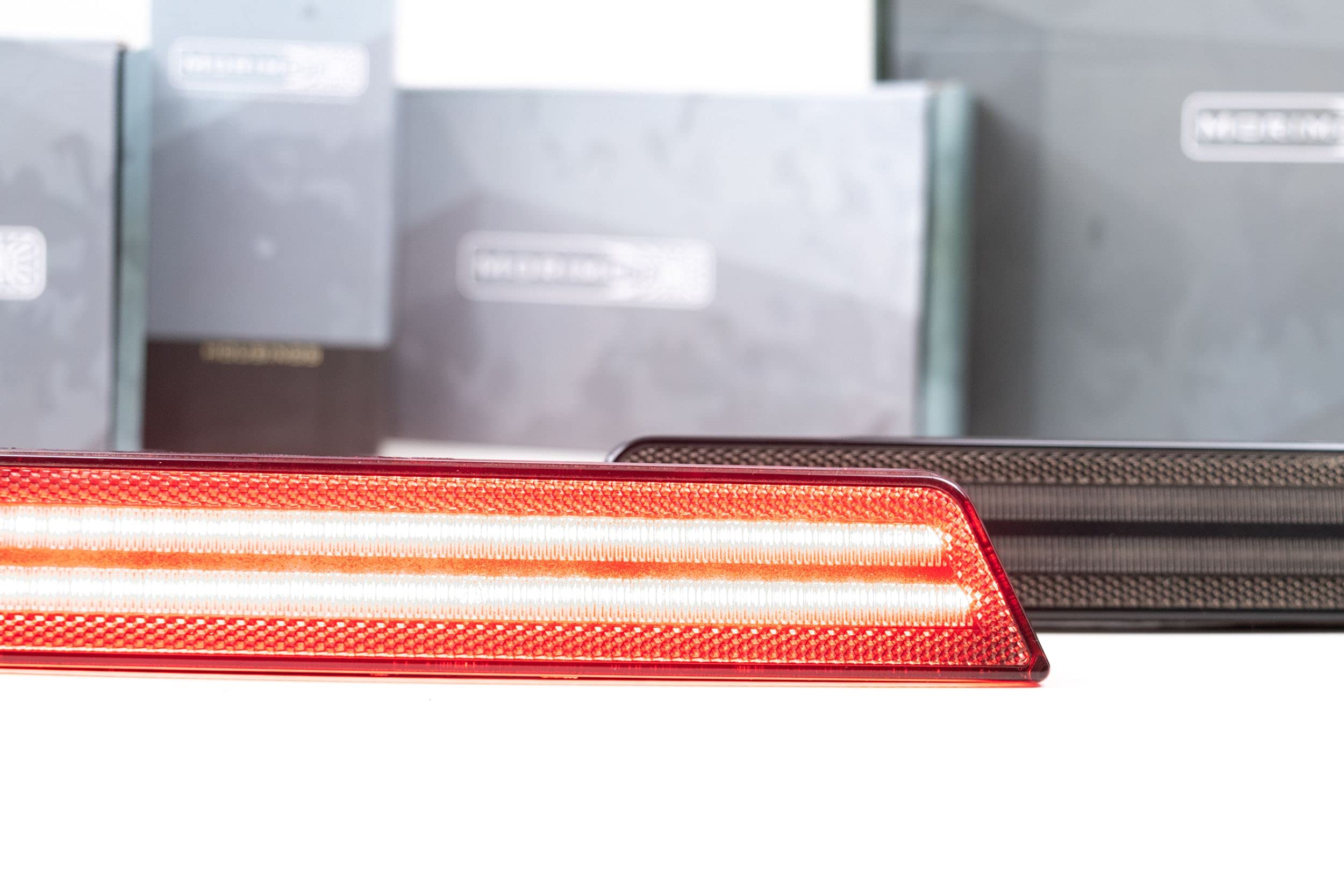 Morimoto XB LED Side Markers, Smoked Housing, Plug and Play Assembly Fits Dodge Challenger (15-18), Easy Install, Fully LED, Amber Front & Red Rear, Anti-UV Coating (1x LF73814-1)