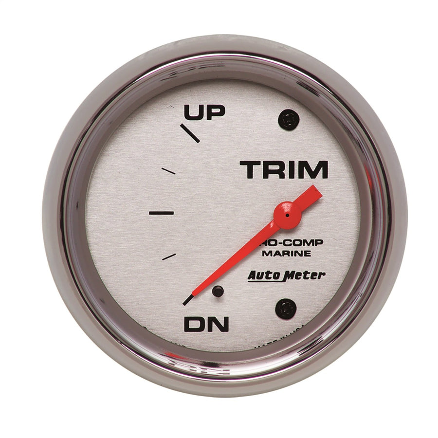 Gauge Trim AutoMeter Level (Marine Chrome Ultra-Lite 2 5/8", 0Ωdown-90Ωup, Electric, Marine Chrome)