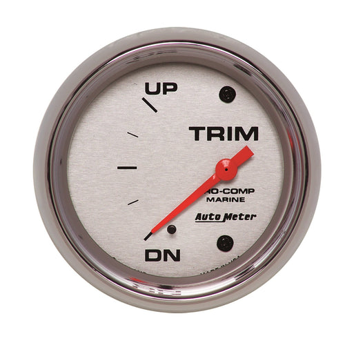 Gauge Trim AutoMeter Level (Marine Chrome Ultra-Lite 2 5/8", 0Ωdown-90Ωup, Electric, Marine Chrome)