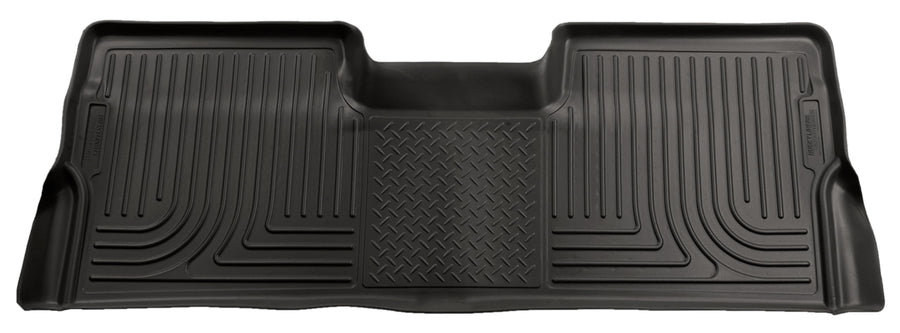 Weatherbeater Husky Liners Floor Mats | Fits 2008-2010 Ford F-250 Super Duty, SUPERCAB ONLY; F-350 Super Duty, SUPERCAB ONLY | 2nd Row, 1-pc Black - 12451