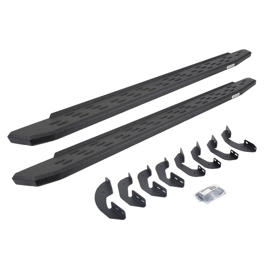 Go Rhino Running Boards & Brackets RB30 | Galvanized Steel, Protective Bedliner Coating | 69641580T | Fits 2007-2021 Toyota Tundra Double Cab Pickup