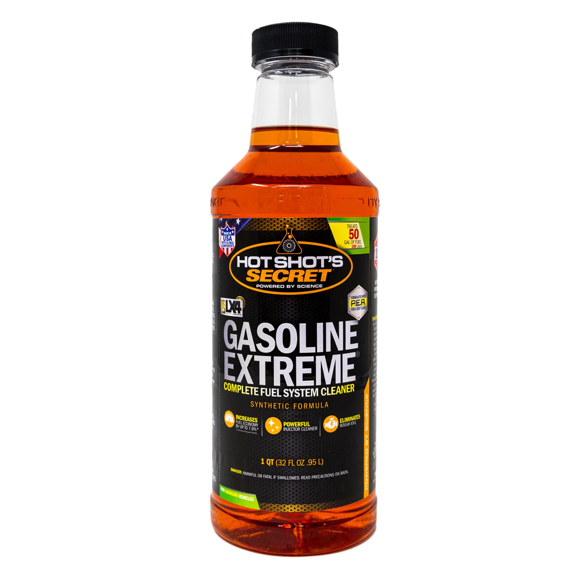 Gasoline Extreme Hot Shot's Secret 32 Oz, Concentrated Fuel System Cleaner, Fuel Additive for Gasoline Engines, Injector Cleaner - Increases MPG & Restores Engine Performance