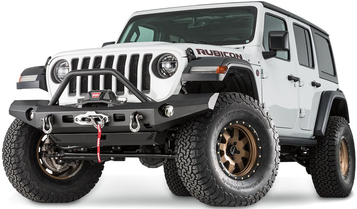 Elite Series WARN 101337 Full-Width Front Bumper with Grille Guard Tube, Fits: Jeep Wrangler JL (2018-2020) and Jeep Gladiator (2020)