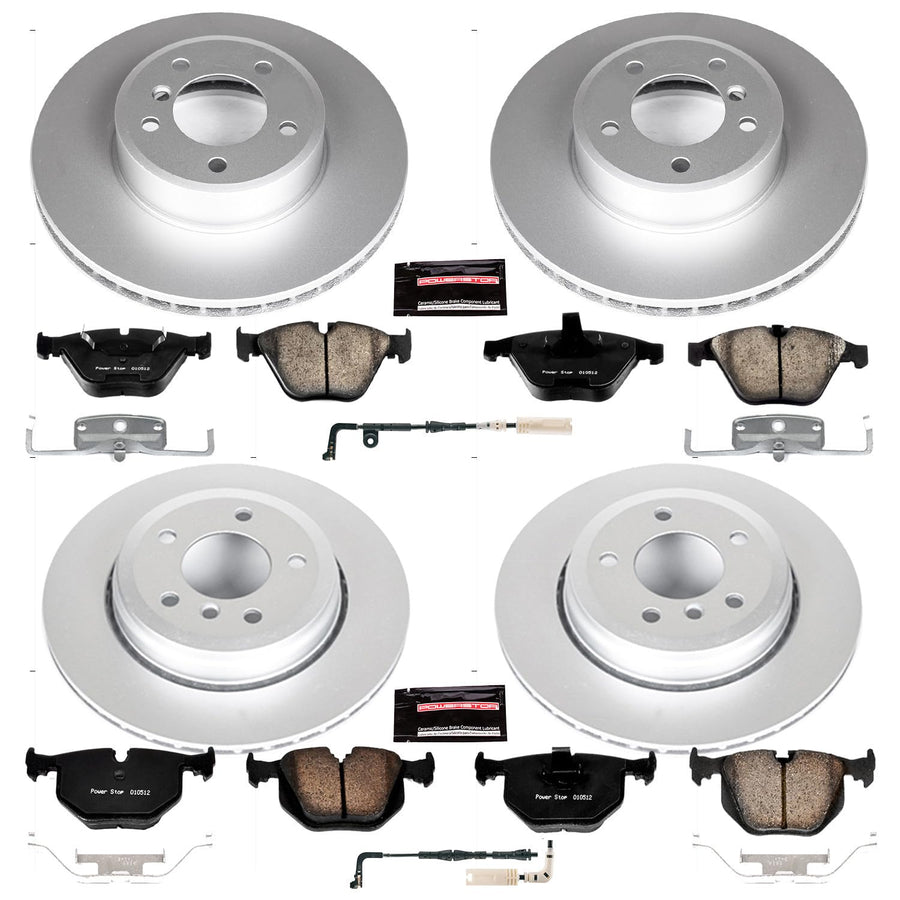 Power Stop CRK5360 Z23 Evolution Geomet Coated Brake Kit Front and Rear For BMW 525i 2004-2006, BMW 528i 2008-2009, BMW 530i 2004-2007 [Model Specific]