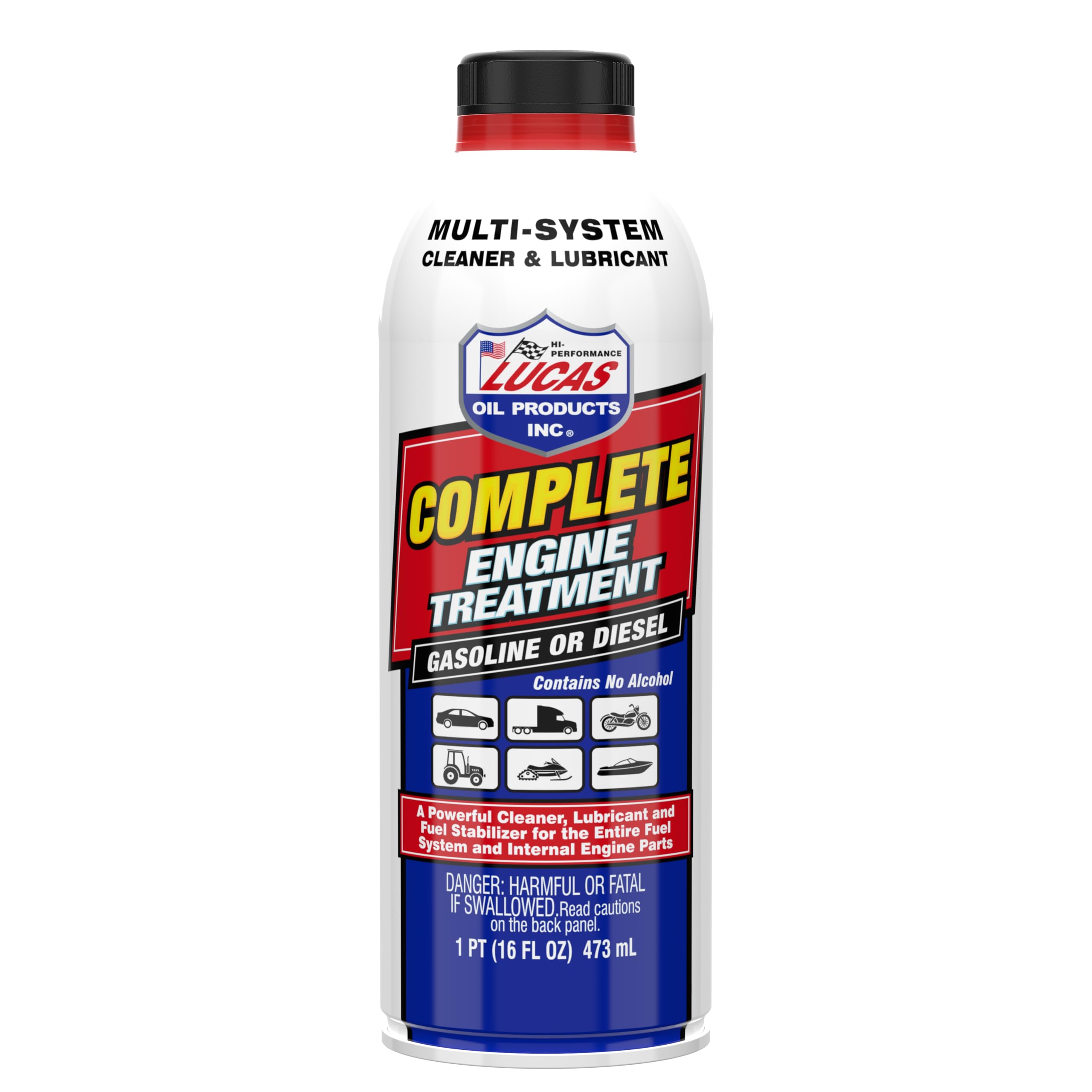 Complete Engine Treatment Lucas Oil - 16 Ounce (Pack of 12)