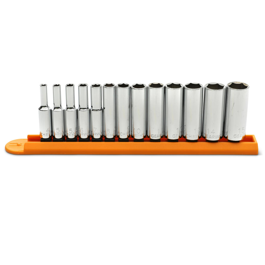13 Pc. GEARWRENCH 1/4" Drive 6 Pt. Deep Metric Socket Set - 80304