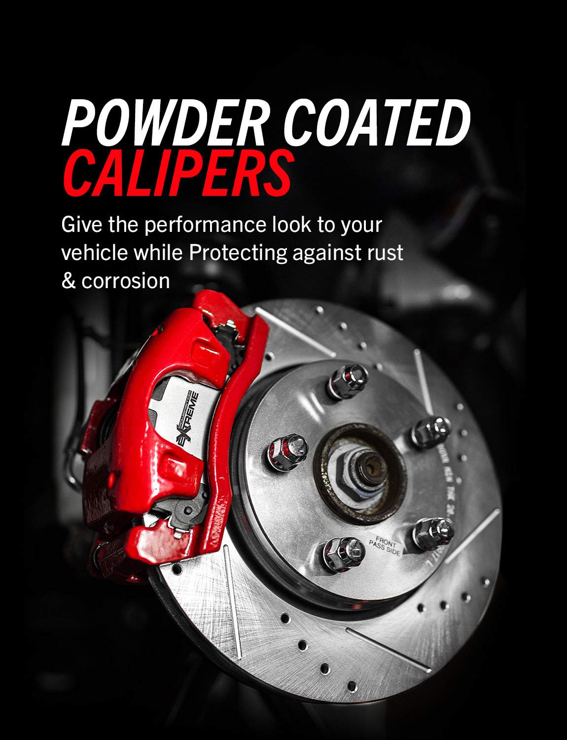 Power Stop S4762A Powder Coated Front Caliper Pair For Dodge Ram 1500 2000-2001 [Model Specific]