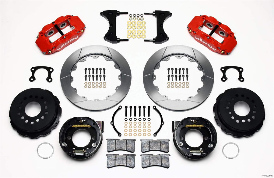 Rear P-Brk Kit, FNSL4R, 12.88", Red