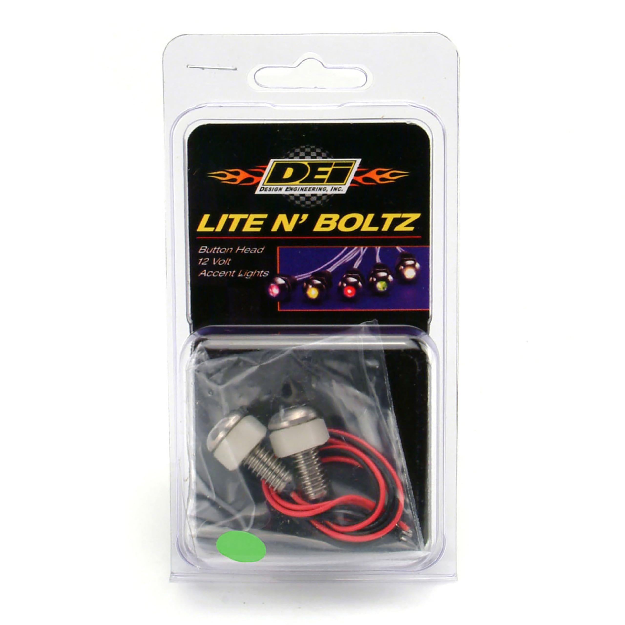 Design Engineering Lite'N Boltz 030306 Green Accent Lighting - LED Lighted Button Head Bolts (Pack of 2)