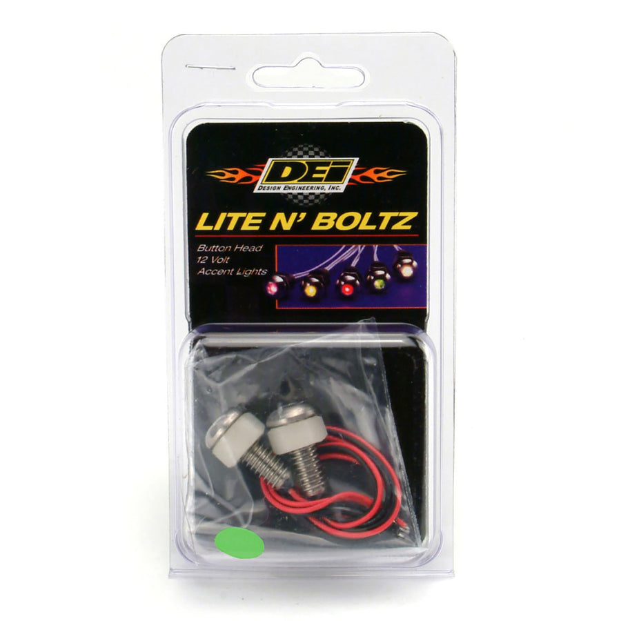 Design Engineering Lite'N Boltz 030306 Green Accent Lighting - LED Lighted Button Head Bolts (Pack of 2)