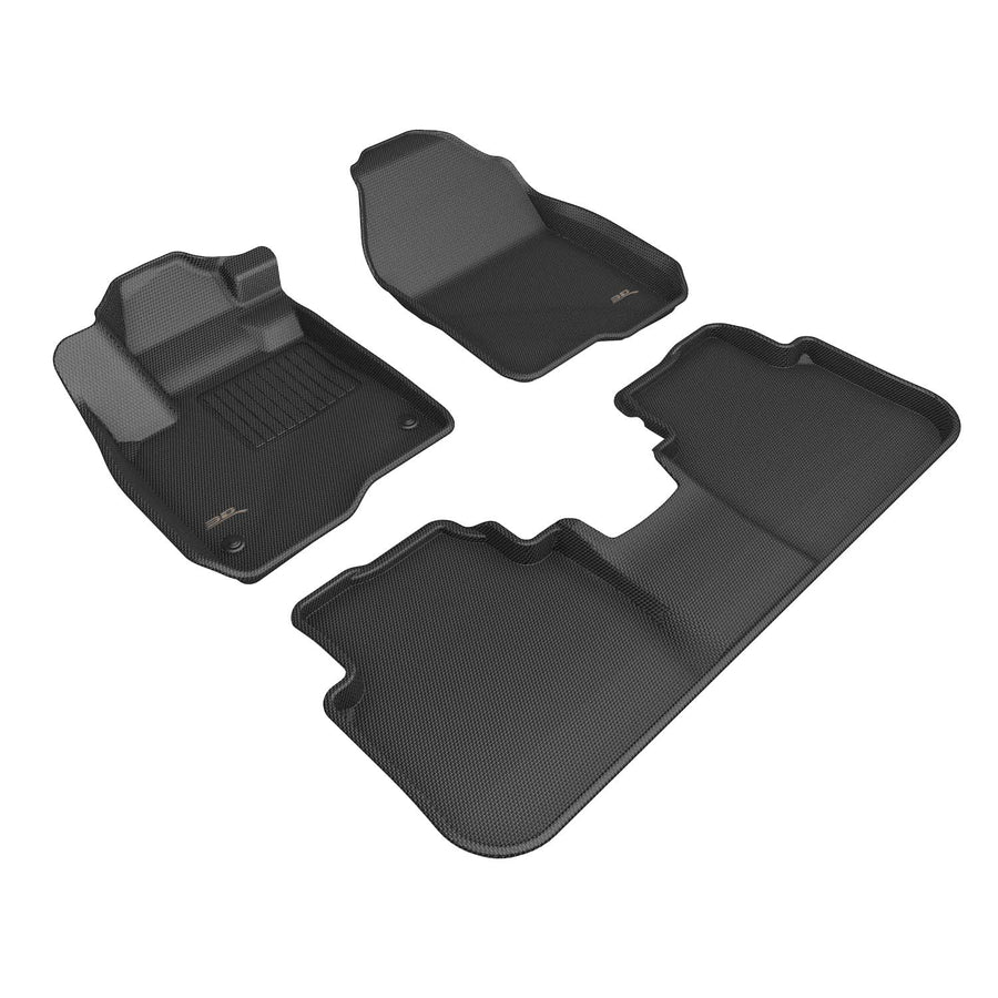 3D MAXpider KAGU Custom Fit Floor Mat (BLACK) Compatible with HONDA CR-V 2023-2025 - Full Set