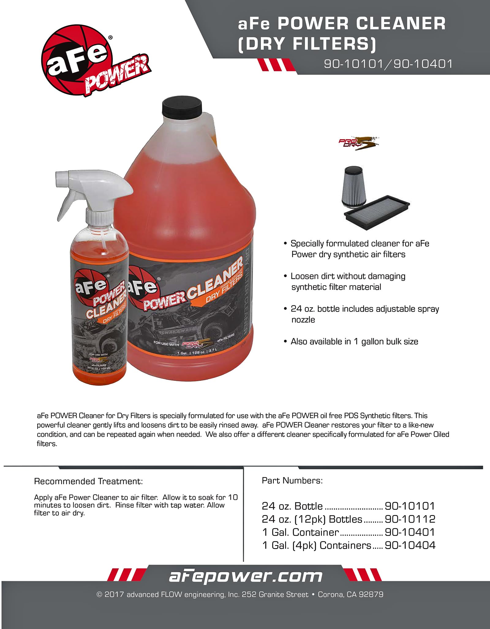 aFe Power Air Filter Cleaner 90-10401 (Pour Bottle), 1 Pack