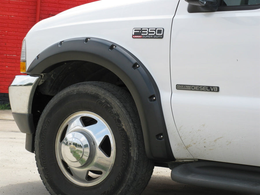 Lund Elite Series RX311TA Black Rivet Style Textured Front Fender Flare - 2 Piece