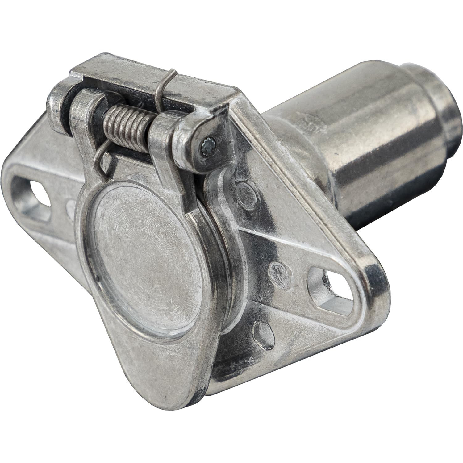 Buyers Products 6-Way Die Cast Metal Trailer Connector, Trailer Connector Truck Side, 6 Round Pin Style, Bolt-On Mounting, Truck & Trailer Accessories