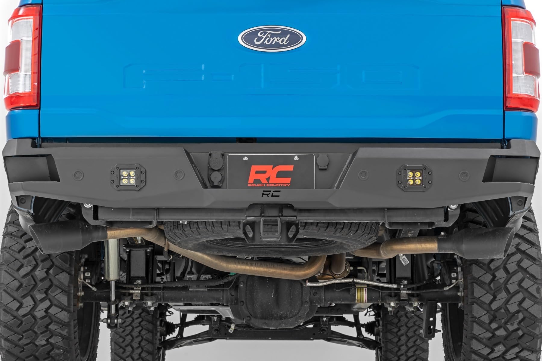 Black Series Rough Country 2" Flush Mount LED Lights | Amber DRL - 70803BLKDRLA