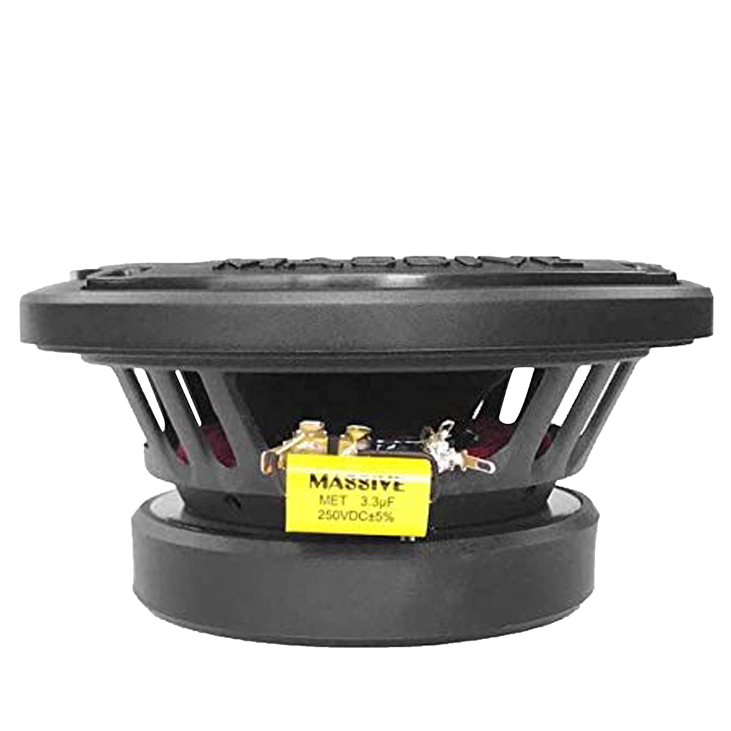 6.5” Marine Coaxial LED Speakers Massive Audio T65X | 120W RMS / 240W Max, IP65 Waterproof, RGB LED Lighting, UV Resistant, High-Fidelity Audio for Boats, UTV & Outdoor Systems