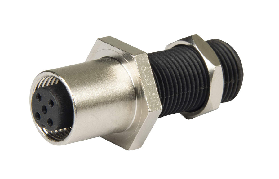 NMEA 2000 Ancor Through Bulkhead Adaptor, stainless steel/black