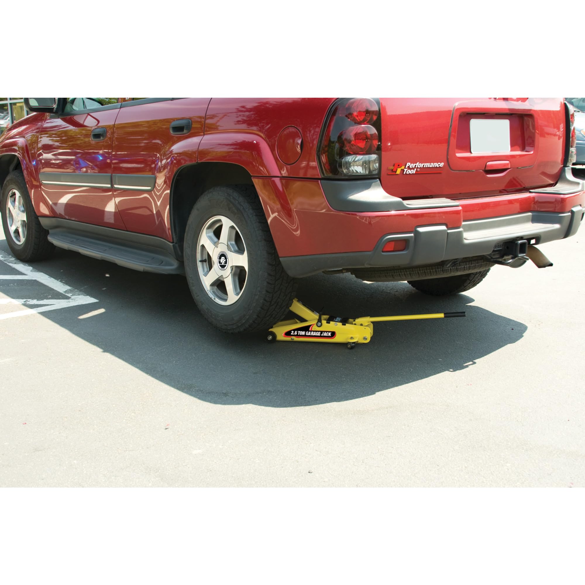 2-1/2 Ton Performance Tool W1640 Garage Jack, (5,000 lbs.) 5-15.5-Inch Lift, Swivel Casters, For Cars/Trucks
