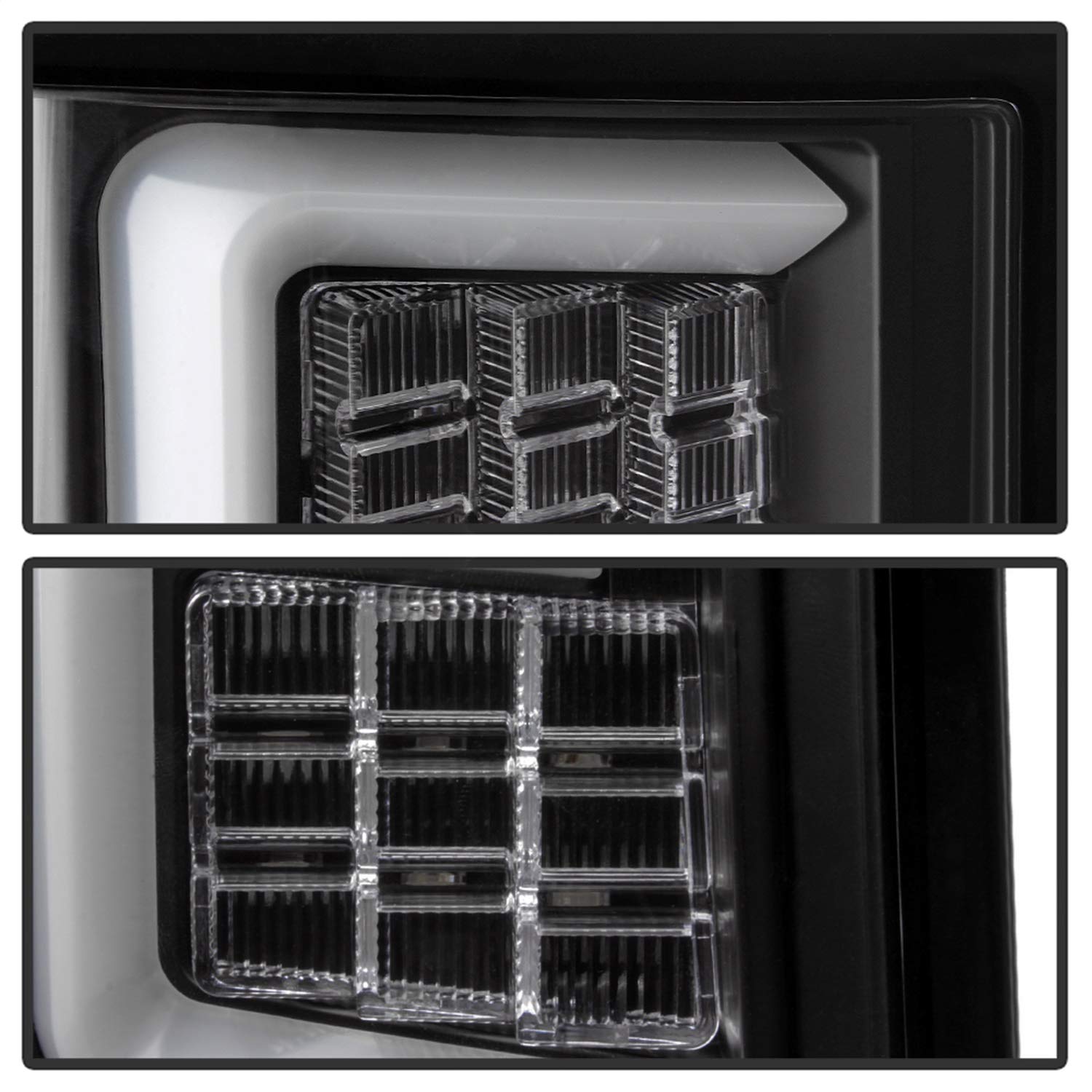 Jeep Grand Cherokee 07-10 Spyder 5086655 Light Bar LED Tail Lights - Signal-LED(Included) ; Reverse-3157(Not Included) ; Brake-LED(Included) - Black