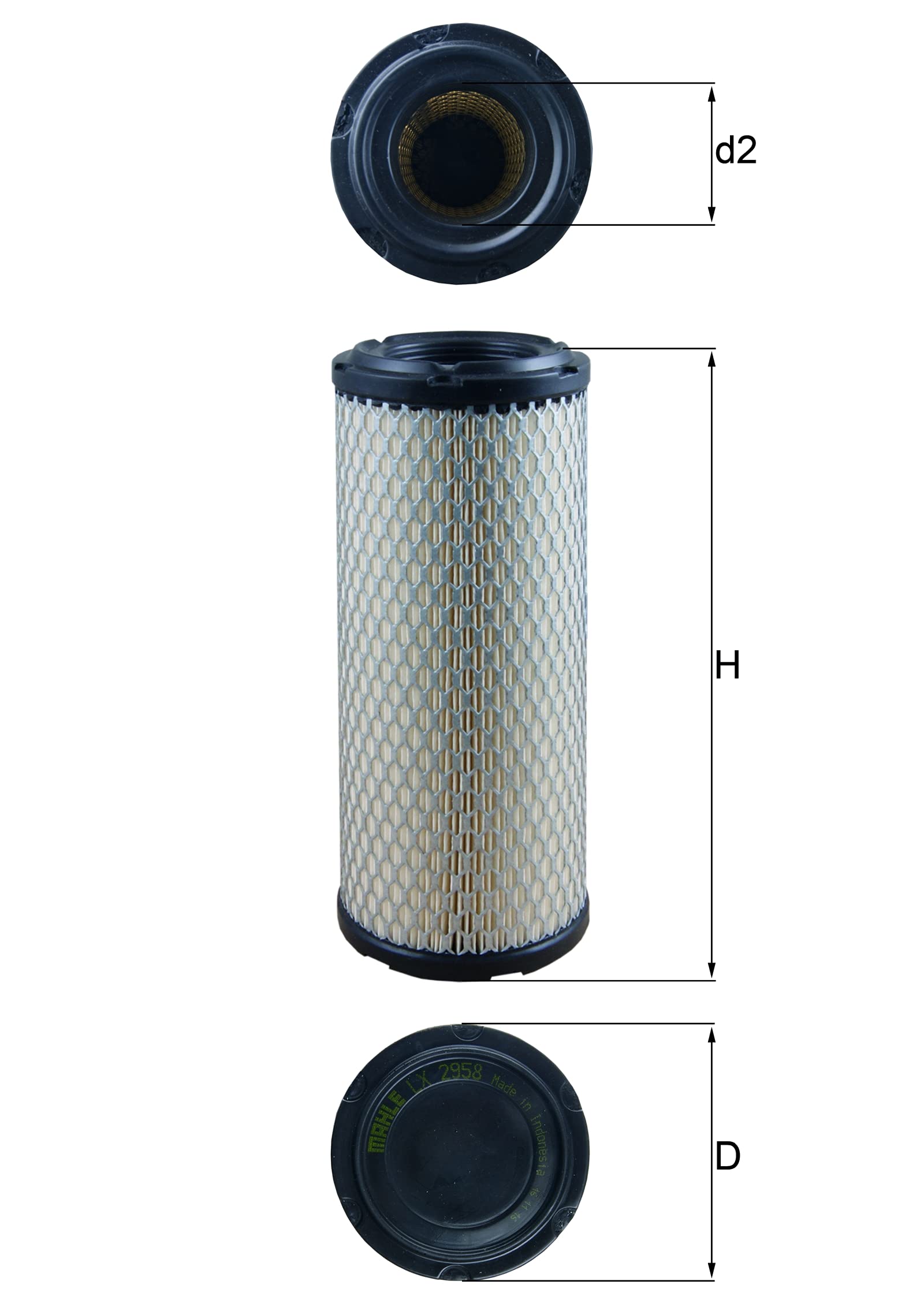 Air Filter MAHLE LX 2958
