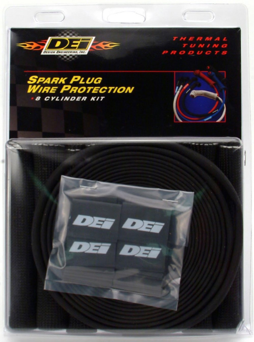 Design Engineering Protect-A-Boot and Wire Black 8-Cylinder Kit for Spark Plug Boot and Wire Protection 010712