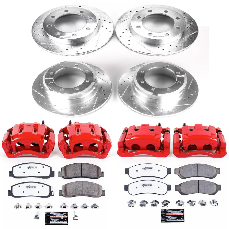 Brake Kit Power Stop KC5576-36 with Caliper (Front and Rear Truck Tow), 1 Pack For Ford F-350 Super Duty 2011 [Model Specific]