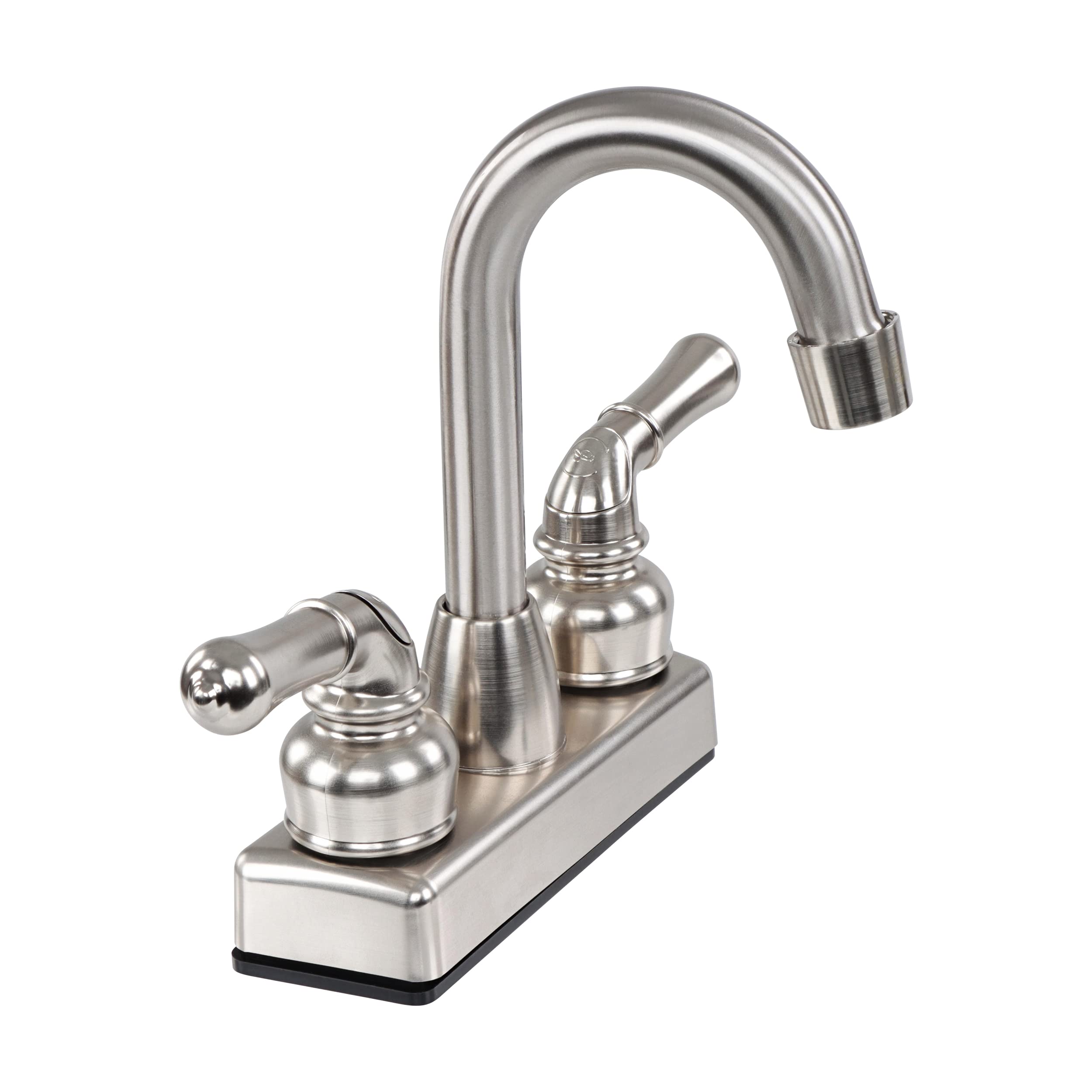 4" Empire Faucets U-YNN16N Non-Metallic Bar Faucet with Teapot Handles - Brushed Nickel