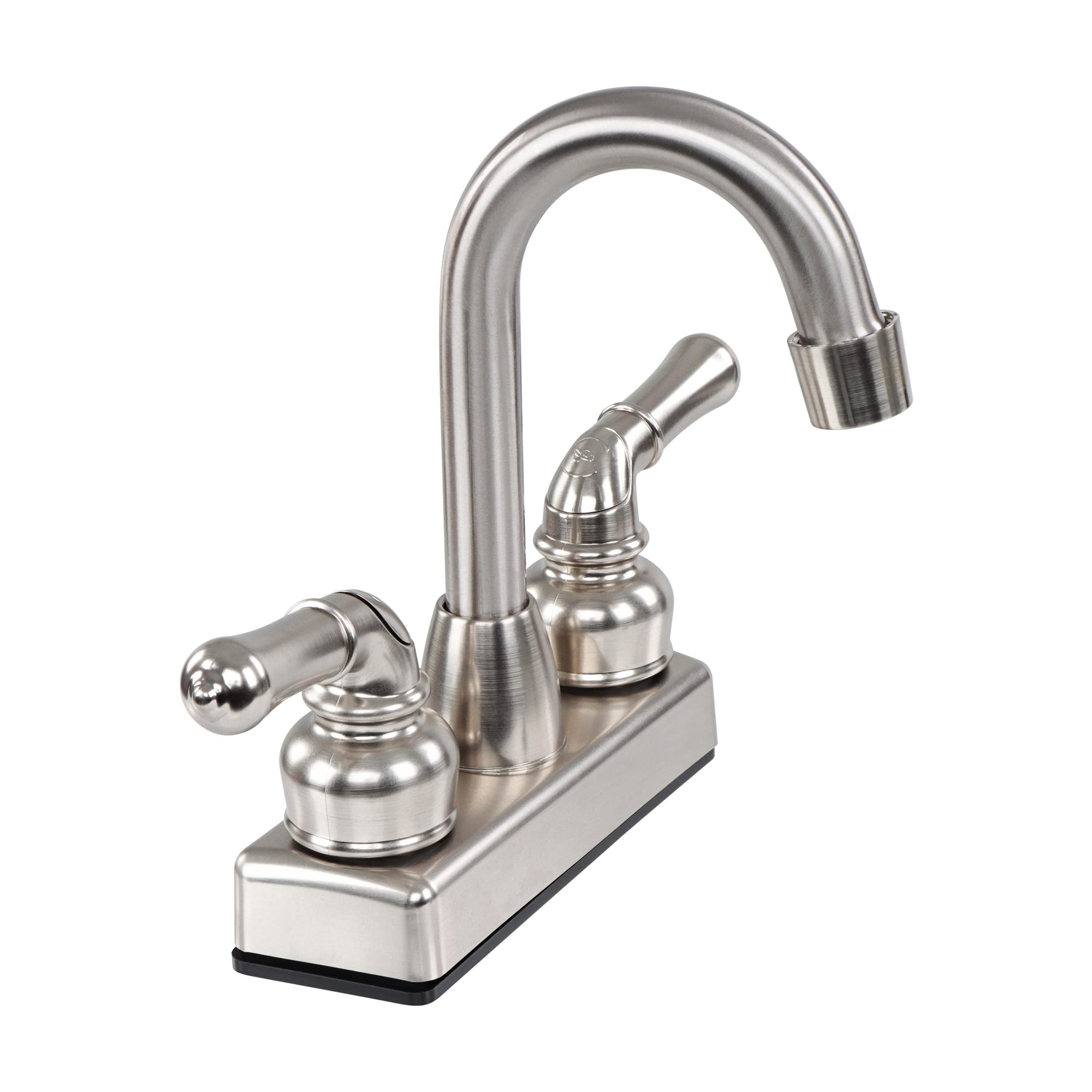 4" Empire Faucets U-YNN16N Non-Metallic Bar Faucet with Teapot Handles - Brushed Nickel