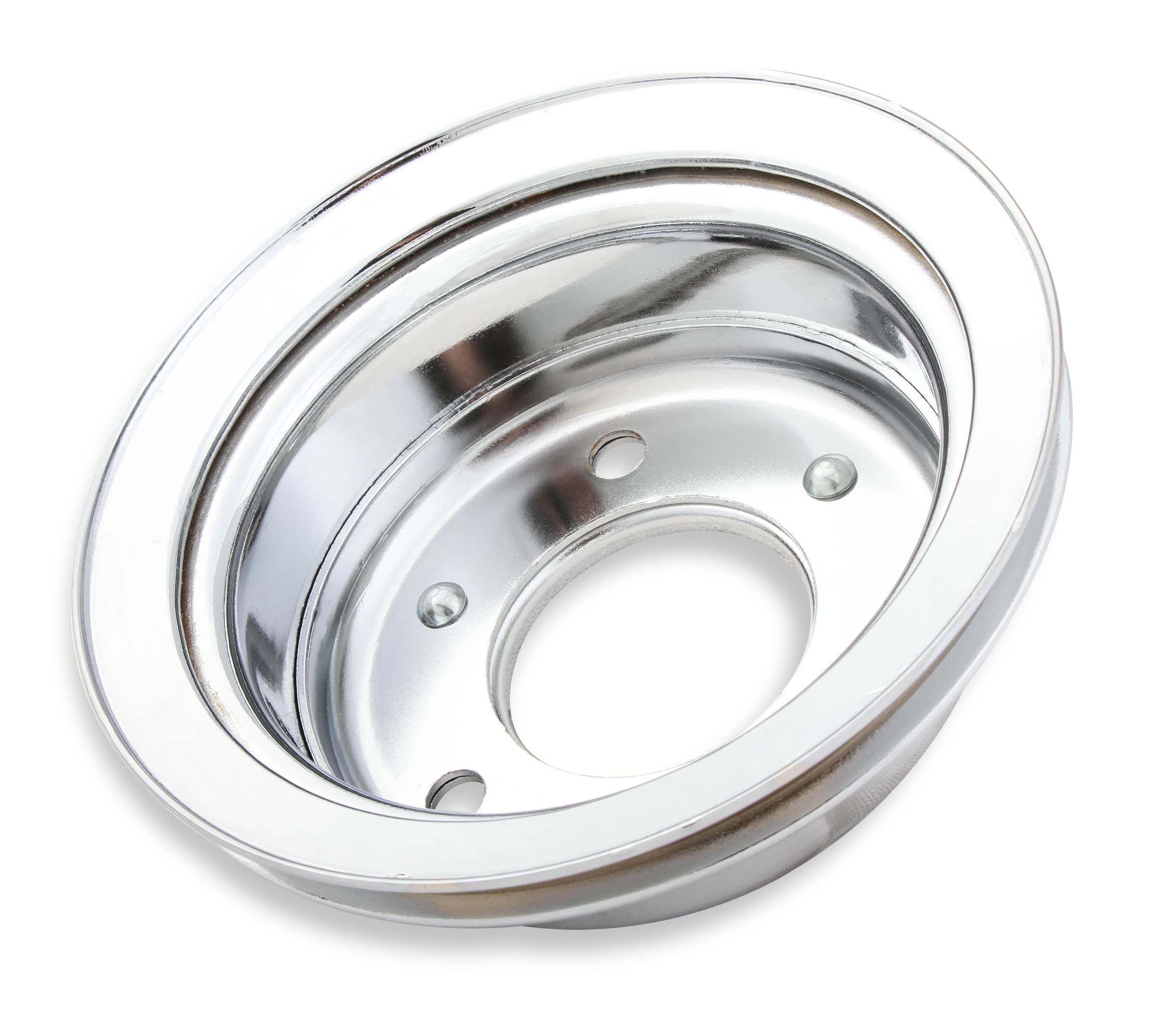Chrome Mr. Gasket 8827 Crankshaft Pulley - Single Groove