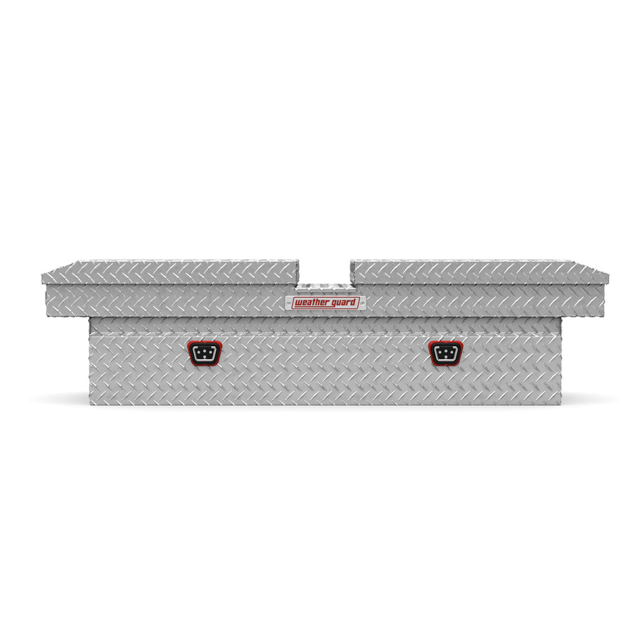Crossover Weather Guard 124-0-04 Aluminum Gull Wing Truck Tool Box, Standard Profile, Fits Full Size Trucks, 11.3 cu ft Storage Capacity (Clear)